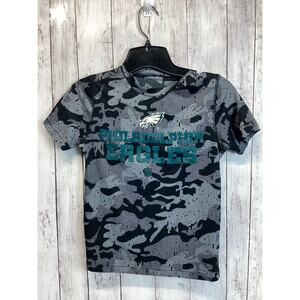 Philadelphia Eagles Boys Youth Black/Grey Camo Short Sleeve T-Shirt M/L